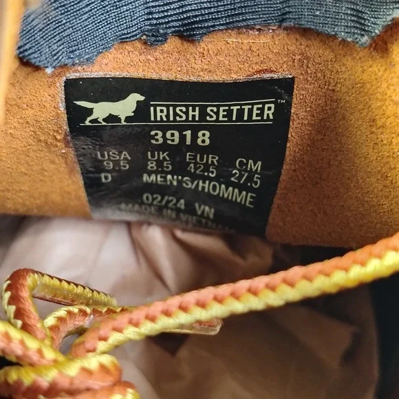 Irish Setter Mens Moc Toe Boot 9.5 Brown Setter Fifty Leather Work Wedge 3918 - Picture 10 of 12